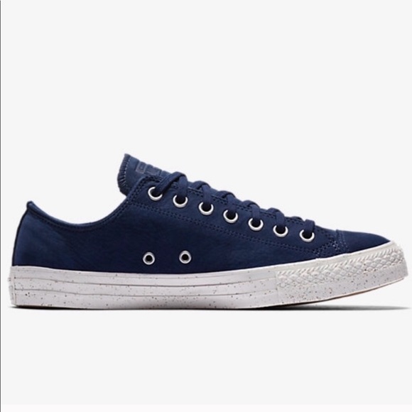 womens navy leather converse